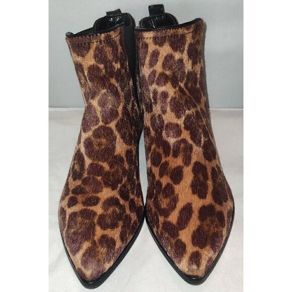 Nine West Colt Boots Booties FAUX Calf Hair Chelsea Womens Size 7.5 M - Picture 1 of 7